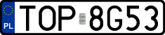 License plates of Poland, Regular car plates