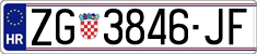 License plate of Croatia, Regular plates