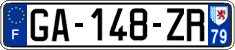French license plate, SIV (ordinary)
