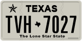 Texas, Regular plates (2012) (АBC-1234)