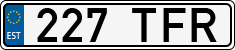 License plate of Estonia, Regular car plates