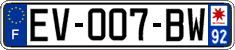 French license plate, SIV (ordinary)