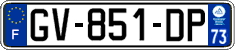 French license plate, SIV (ordinary)
