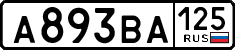 License plate Russia, Cars