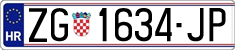 License plate of Croatia, Regular plates