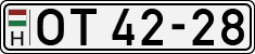 license plates of Hungary, Oldtimers (1990)
