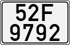 License plate of Vietnam, Cars