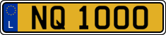 License plate of Luxembourg, 2003 year system