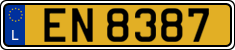 License plate of Luxembourg, 2003 year system