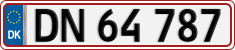 License plate of Denmark, Regular plates