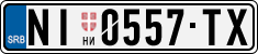 License plate of Serbia, Cars