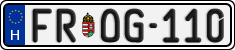 license plates of Hungary, Regular plates (2022)
