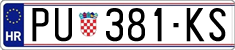 License plate of Croatia, Regular plates