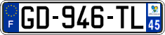 French license plate, SIV (ordinary)
