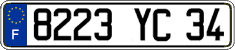 French license plate, FNI
