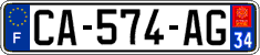French license plate, SIV (ordinary)