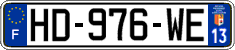 French license plate, SIV (ordinary)
