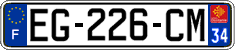 French license plate, SIV (ordinary)