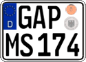 German license plate, Regular plates