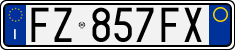 License plate of Italy, Cars (1994 year series)
