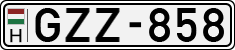 license plates of Hungary, Cars (1990)