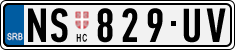 License plate of Serbia, Cars