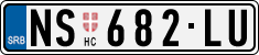 License plate of Serbia, Cars