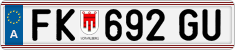 License plate of Austria, Regular plates