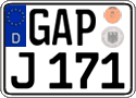 German license plate, Regular plates