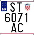 License plate of Croatia, Motorcycles