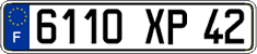French license plate, FNI