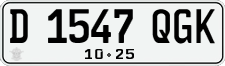 License plate of Indonesia, Regular plates