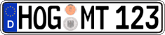 German license plate, Regular plates