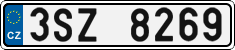 License plate of the Czech Republic, Cars (2001)
