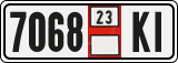 License plate of Georgia, Export transit plates