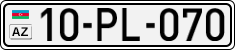 License plate of Azerbaijan, Cars
