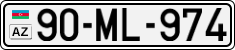 License plate of Azerbaijan, Cars