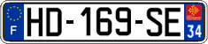 French license plate, SIV (ordinary)