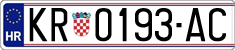 License plate of Croatia, Regular plates
