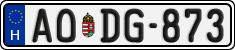 license plates of Hungary, Regular plates (2022)