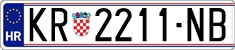 License plate of Croatia, Regular plates