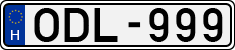 license plates of Hungary, Cars (1990)
