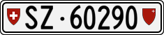 License plate of Switzerland, Cars