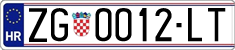 License plate of Croatia, Regular plates