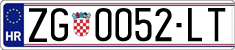 License plate of Croatia, Regular plates