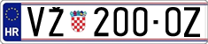 License plate of Croatia, Regular plates