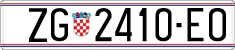 License plate of Croatia, Regular plates