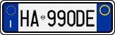License plate of Italy, Cars (1994 year series)