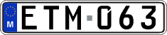 License plate of Malta, Regular plates (ABC 123)