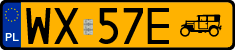 License plates of Poland, Oldtimers